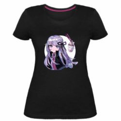 Женская премиум футболка Kyoko Kirigiri glitch art - PrintSalon