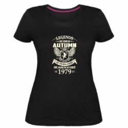 Женская премиум футболка Легенды рождаются. Ваш месяц год рождения (англ.) - PrintSalon