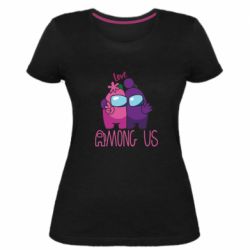 Женская премиум футболка Love is Among Us - PrintSalon