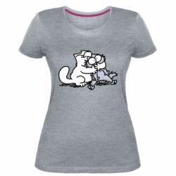 Жіноча преміум футболка Любов котів - PrintSalon