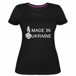 Жіноча стрейчева футболка Made in Ukraine symbol - PrintSalon