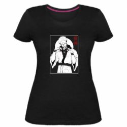 Женская премиум футболка Магическая битва аниме - PrintSalon