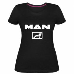 Женская премиум футболка MAN - PrintSalon