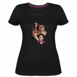 Женская премиум футболка Maneskin band art