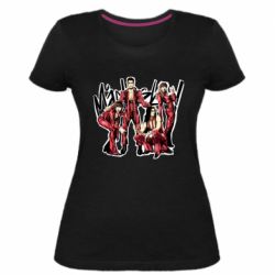 Женская премиум футболка Maneskin band