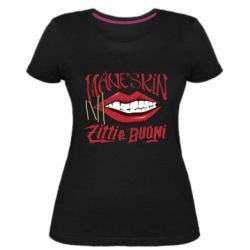 Женская премиум футболка Maneskin - Zitti e Buoni - PrintSalon