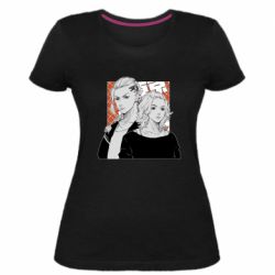 Женская премиум футболка Manjiro And Draken - PrintSalon