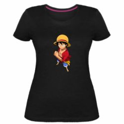 Женская премиум футболка Манки Д. Луффи - PrintSalon