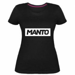 Женская премиум футболка Манто лого - PrintSalon