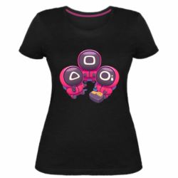 Женская премиум футболка Милые солдаты из игры в кальмара - PrintSalon