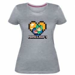 Жіноча преміум футболка Minecraft Girl - PrintSalon