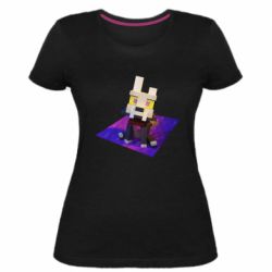 Женская премиум футболка Minecraft King - PrintSalon