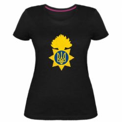 Женская стрейчевая футболка Національна гвардія України - PrintSalon