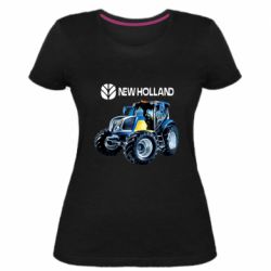 Жіноча преміум футболка New Holland tractor - PrintSalon