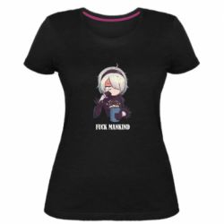 Жіноча преміум футболка Nier. Fuck Mankind - PrintSalon