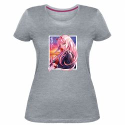 Женская премиум футболка Ноль Два - PrintSalon