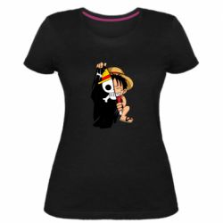Женская премиум футболка One piece chibi Luffy - PrintSalon