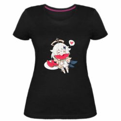 Жіноча преміум футболка Паймон з кавуном - PrintSalon