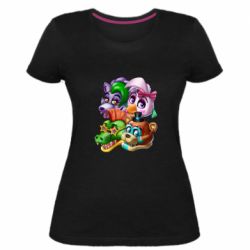 Женская премиум футболка Персонажи FNAF - PrintSalon