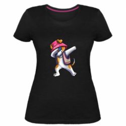 Женская премиум футболка Пес Патрон фанат Калуша - PrintSalon