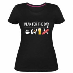 Женская премиум футболка План на день - PrintSalon