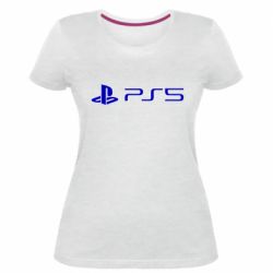 Женская премиум футболка PlayStation 5 Logo - PrintSalon