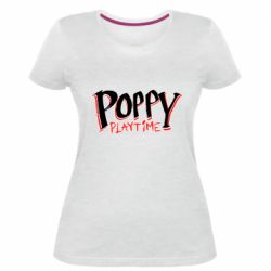 Женская премиум футболка Poppy Playtime Logo - PrintSalon