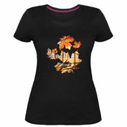 Женская премиум футболка Проезжая осень - PrintSalon