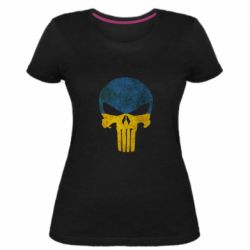 Жіноча преміум футболка Punisher Ukraine - PrintSalon
