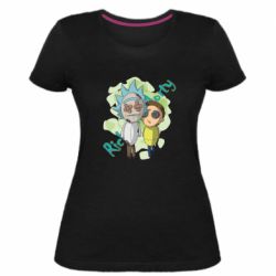 Женская премиум футболка Rick and Morty voodoo doll - PrintSalon