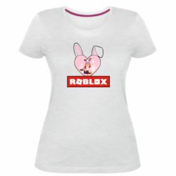 Женская премиум футболка Roblox Bunny Girl Skin - PrintSalon