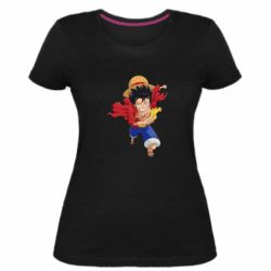 Женская премиум футболка Running Monkey D. Luffy - PrintSalon
