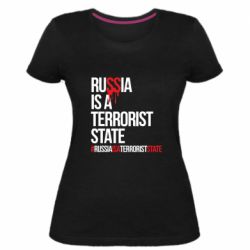 Женская премиум футболка Russia is a terrorist - PrintSalon