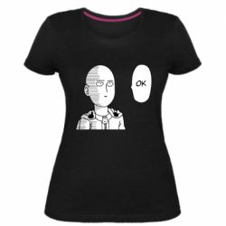 Женская премиум футболка Saitama ok - PrintSalon