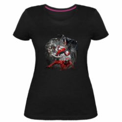 Жіноча преміум футболка Сімбіоти і людина павук - PrintSalon