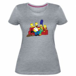 Женская премиум футболка Simpsons At Home - PrintSalon