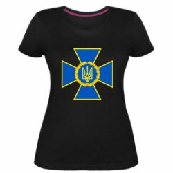 Женская стрейчевая футболка Символ СБУ - PrintSalon