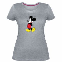 Женская премиум футболка Smiling Mickey - PrintSalon