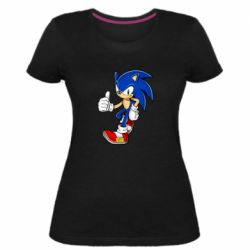 Жіноча преміум футболка Sonic art - PrintSalon