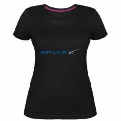 Женская премиум футболка SpaceX - PrintSalon