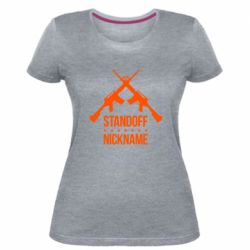Женская премиум футболка Standoff Nickname - PrintSalon