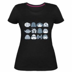 Женская премиум футболка Star wars icons - PrintSalon