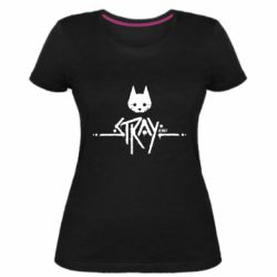 Жіноча преміум футболка Stray logo - PrintSalon
