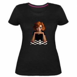 Женская премиум футболка The Queen's Gambit art - PrintSalon