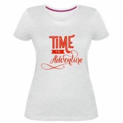Женская премиум футболка Time to adventure - PrintSalon