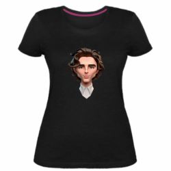 Женская премиум футболка Timothée Chalamet - PrintSalon