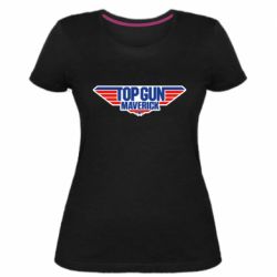 Женская премиум футболка Top Gun. Maverik - PrintSalon