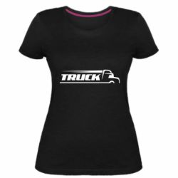 Женская премиум футболка Truck simple art - PrintSalon