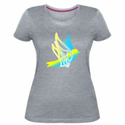 Жіноча стрейчева футболка Україна Ластівка - PrintSalon