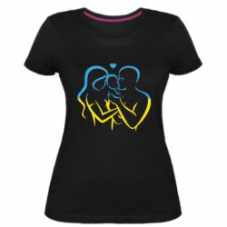 Женская стрейчевая футболка Украина! Семья! - PrintSalon